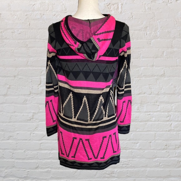 HOODED OPEN FRONT DRAPED SWEATER CARDIGAN - Picture 4 of 10